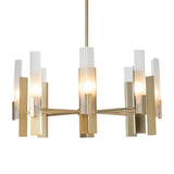 Hubbardton Forge 2025 Modern Brass Frosted Glass (FD) Multi Summit 8-Light Pendant