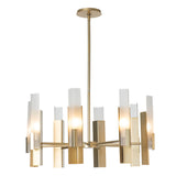 Hubbardton Forge 2025 Modern Brass Frosted Glass (FD) Multi Summit 8-Light Pendant