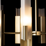 Hubbardton Forge 2025 Modern Brass Frosted Glass (FD) Multi Summit 8-Light Pendant