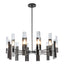 Hubbardton Forge 2025 Dark Smoke Clear Glass (ZM) Multi Summit 12-Light Pendant