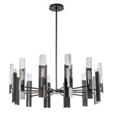 Hubbardton Forge 2025 Dark Smoke Clear Glass (ZM) Multi Summit 12-Light Pendant
