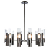 Hubbardton Forge 2025 Dark Smoke Clear Glass (ZM) Multi Summit 12-Light Pendant