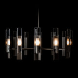 Hubbardton Forge 2025 Dark Smoke Clear Glass (ZM) Multi Summit 12-Light Pendant
