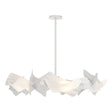 Hubbardton Forge 2024 White Frosted Glass (FD) Multi Crest 6-Light Circular Pendant