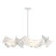 Hubbardton Forge 2024 White Frosted Glass (FD) Multi Crest 6-Light Circular Pendant