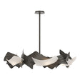 Hubbardton Forge 2024 Dark Smoke Frosted Glass (FD) Multi Crest 6-Light Circular Pendant