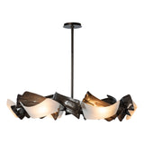Hubbardton Forge 2024 Dark Smoke Frosted Glass (FD) Multi Crest 6-Light Circular Pendant