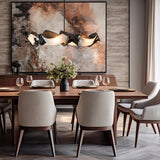 Hubbardton Forge 2024 Dark Smoke Frosted Glass (FD) Multi Crest 6-Light Circular Pendant