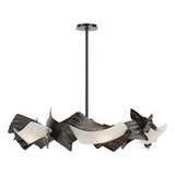 Hubbardton Forge 2024 Oil Rubbed Bronze Frosted Glass (FD) Multi Crest 6-Light Circular Pendant