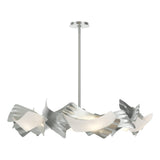 Hubbardton Forge 2024 Vintage Platinum Frosted Glass (FD) Multi Crest 6-Light Circular Pendant