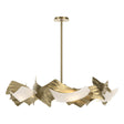 Hubbardton Forge 2024 Modern Brass Frosted Glass (FD) Multi Crest 6-Light Circular Pendant