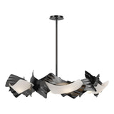 Hubbardton Forge 2024 Ink Frosted Glass (FD) Multi Crest 6-Light Circular Pendant