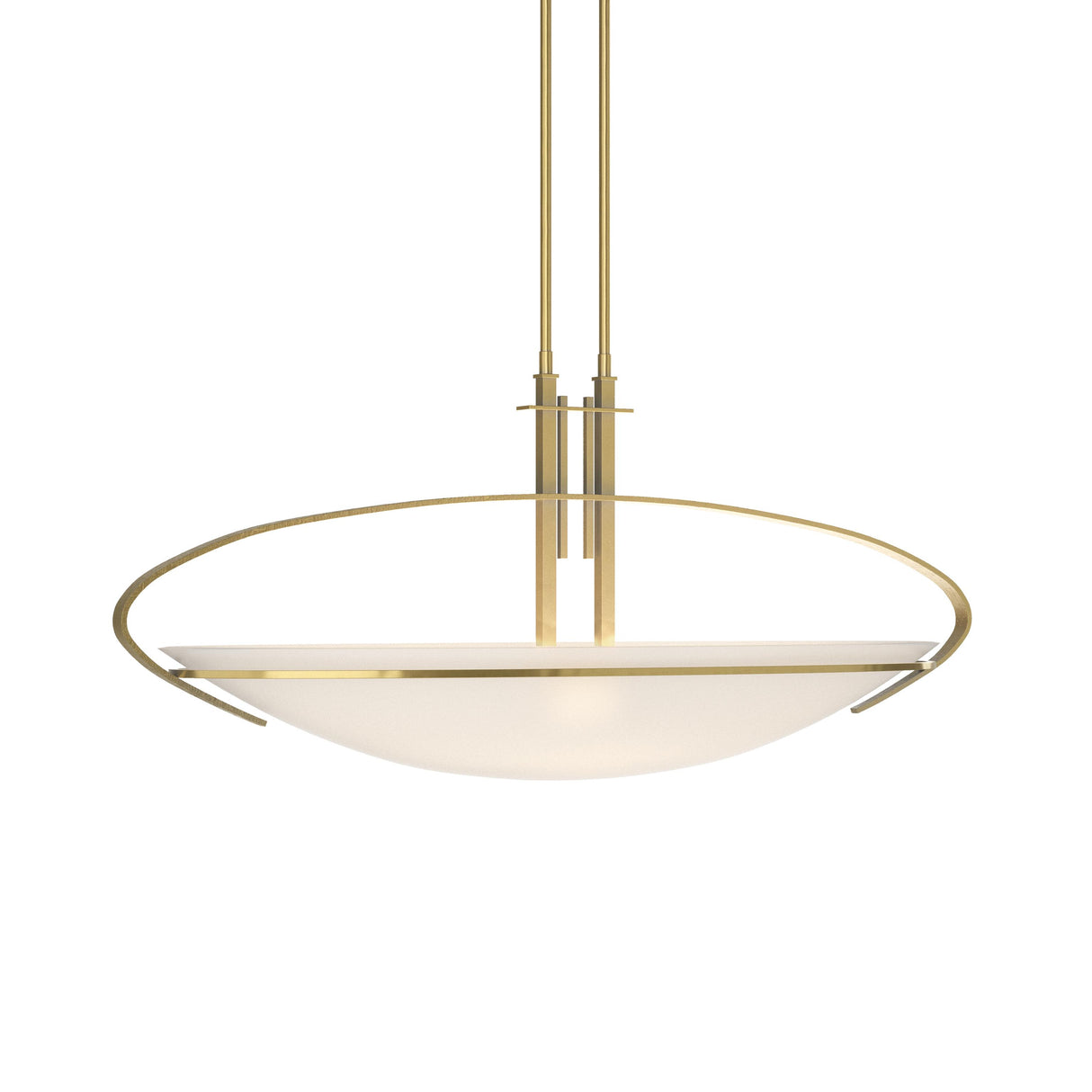 Hubbardton Forge 2004 Modern Brass Opal Glass (GG) Multi Mackintosh Pendant