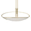 Hubbardton Forge 2004 Modern Brass Opal Glass (GG) Multi Mackintosh Large Pendant