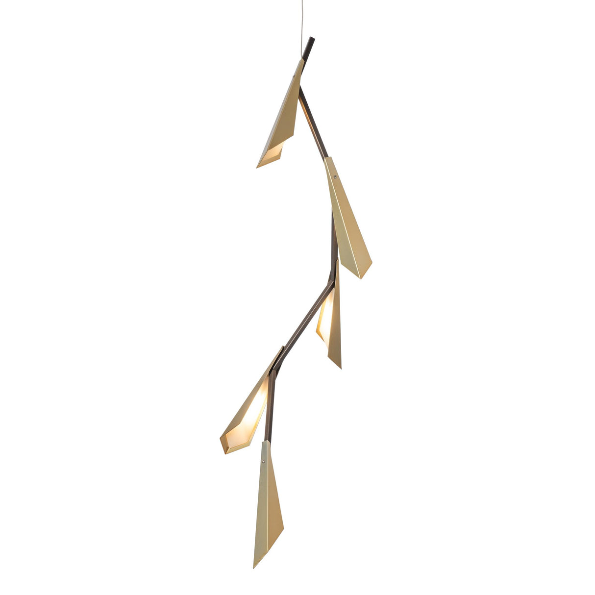 Hubbardton Forge 2014 Dark Smoke Modern Brass Quill LED Pendant