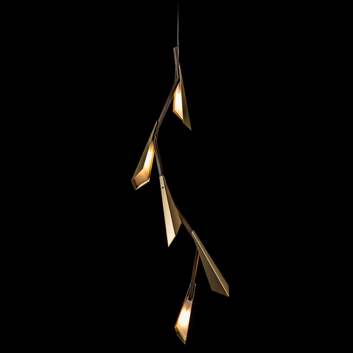 Hubbardton Forge 2014 Dark Smoke Modern Brass Quill LED Pendant