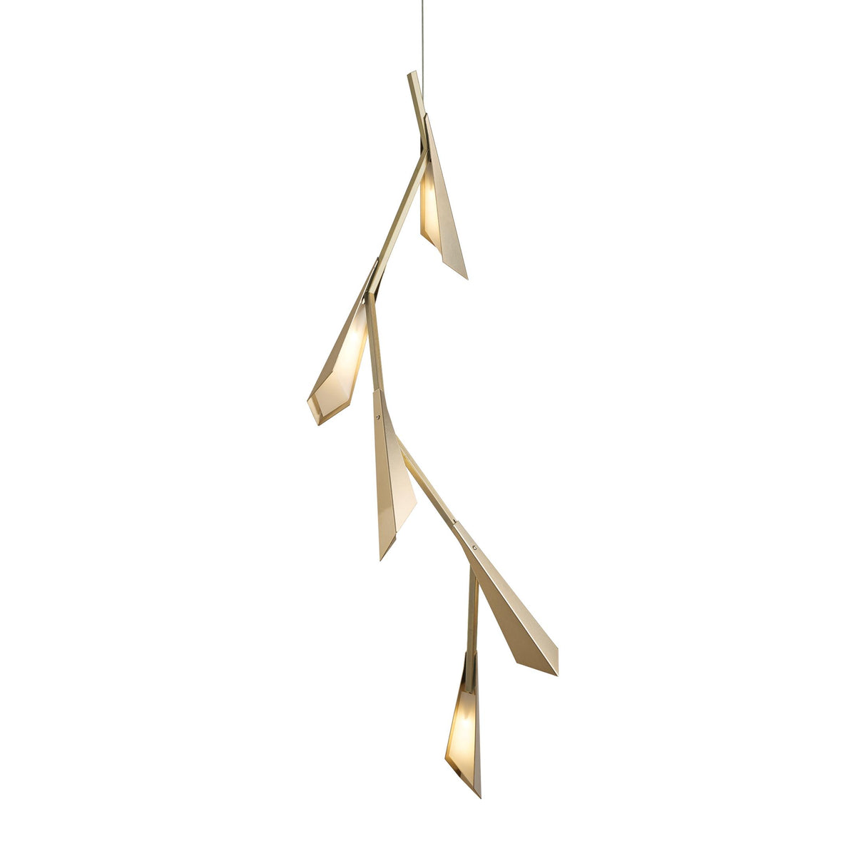 Hubbardton Forge 2014 Soft Gold Soft Gold Quill LED Pendant
