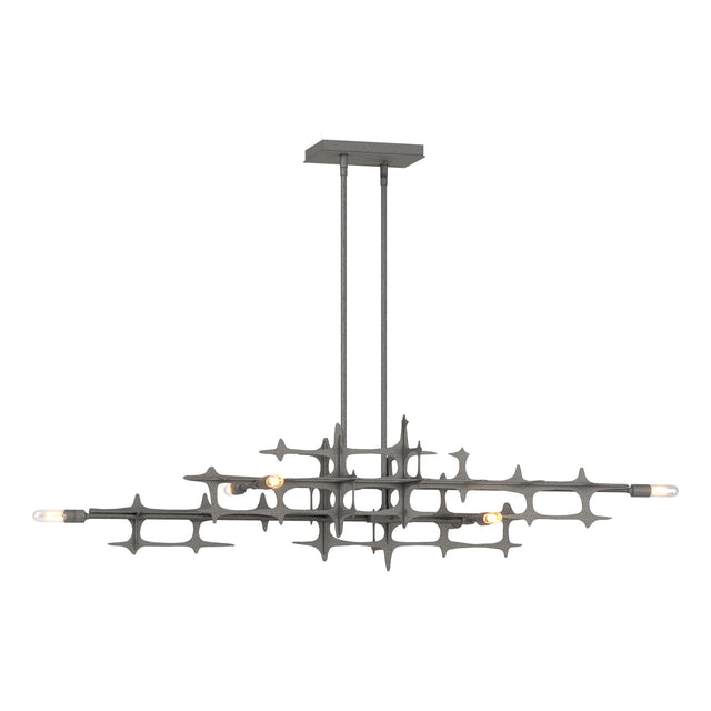 Hubbardton Forge 2019 Natural Iron Multi Grid Pendant