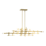 Hubbardton Forge 2019 Modern Brass Multi Grid Pendant