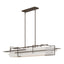 Hubbardton Forge 2020 Bronze Flax Shade (SE) Multi Etch Pendant