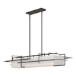 Hubbardton Forge 2020 Dark Smoke Flax Shade (SE) Multi Etch Pendant