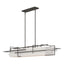 Hubbardton Forge 2020 Dark Smoke Flax Shade (SE) Multi Etch Pendant