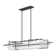 Hubbardton Forge 2020 Dark Smoke Natural Anna Shade (SF) Multi Etch Pendant