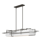 Hubbardton Forge 2020 Dark Smoke Natural Anna Shade (SF) Multi Etch Pendant