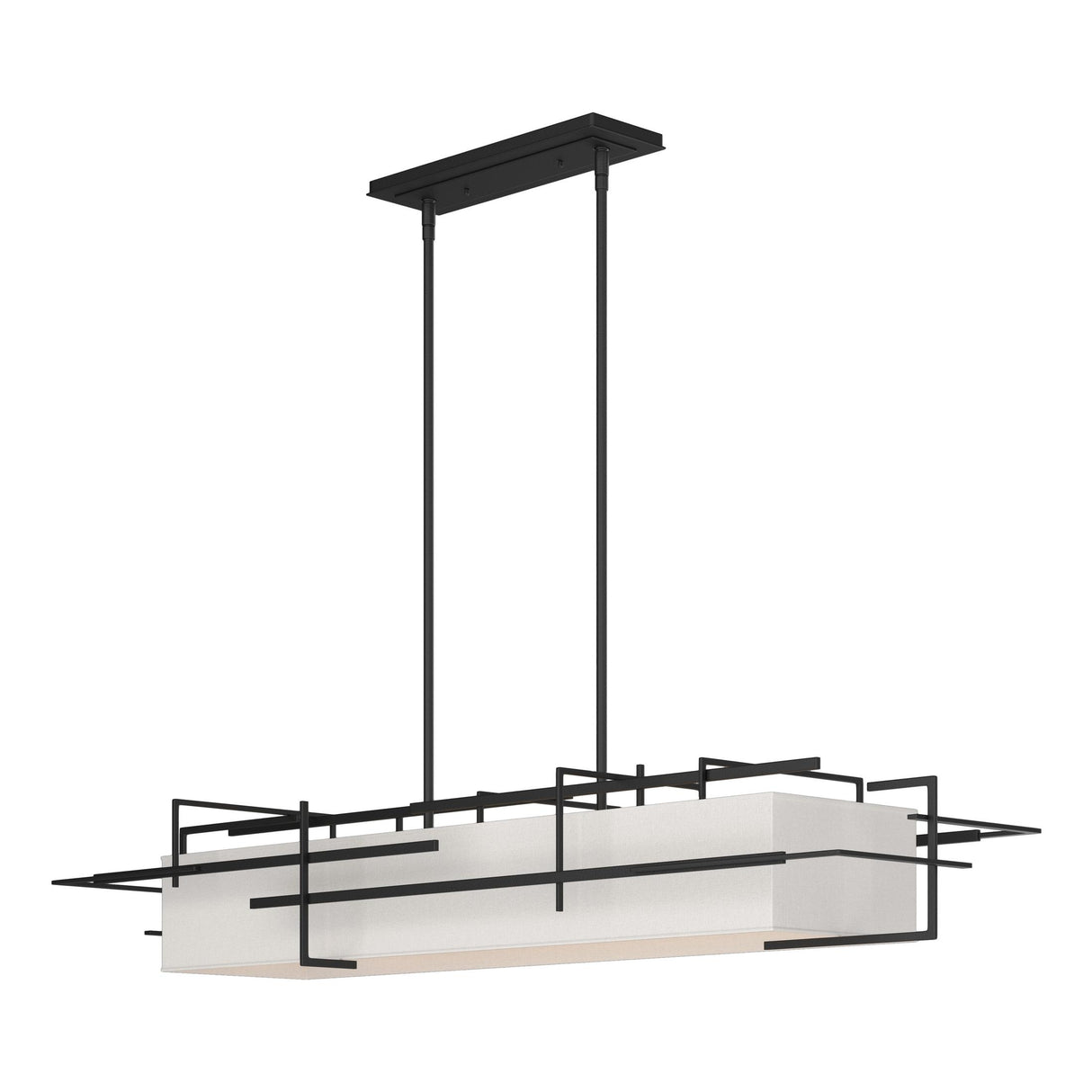 Hubbardton Forge 2020 Black Flax Shade (SE) Multi Etch Pendant