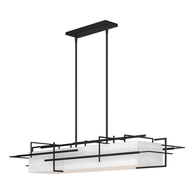 Hubbardton Forge 2020 Black Natural Anna Shade (SF) Multi Etch Pendant