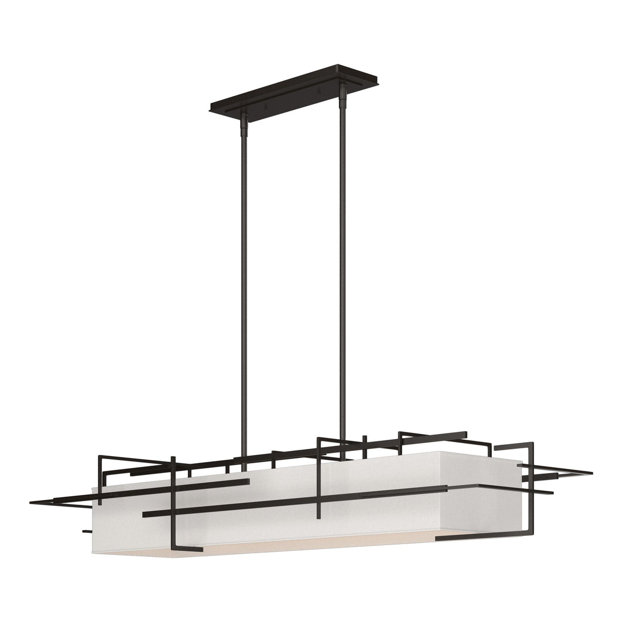 Hubbardton Forge 2020 Oil Rubbed Bronze Flax Shade (SE) Multi Etch Pendant
