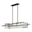 Hubbardton Forge 2020 Oil Rubbed Bronze Flax Shade (SE) Multi Etch Pendant