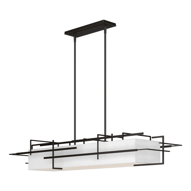 Hubbardton Forge 2020 Oil Rubbed Bronze Natural Anna Shade (SF) Multi Etch Pendant