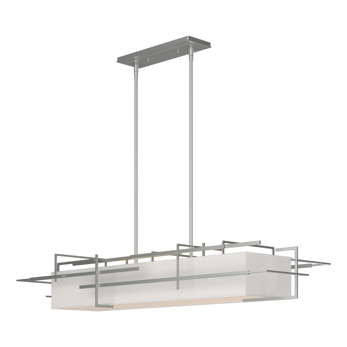 Hubbardton Forge 2020 Vintage Platinum Flax Shade (SE) Multi Etch Pendant