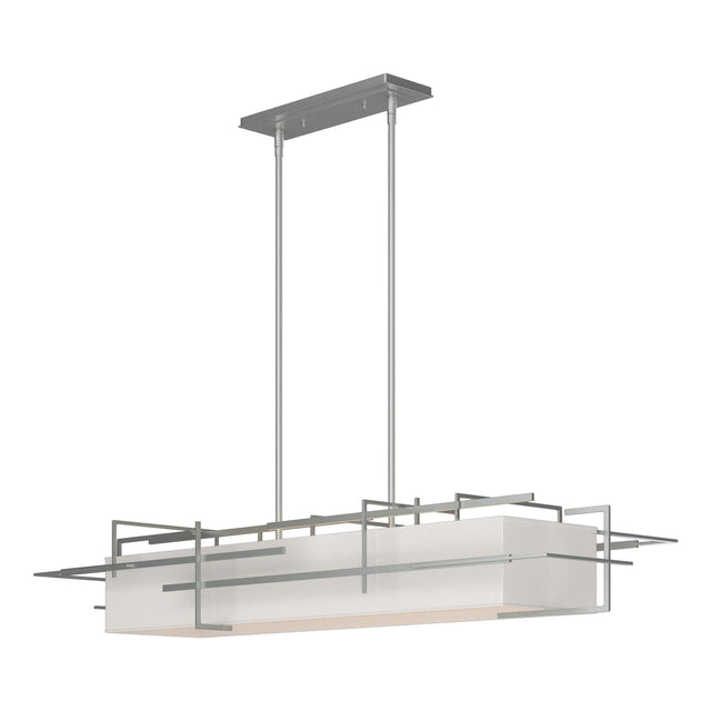 Hubbardton Forge 2020 Vintage Platinum Flax Shade (SE) Multi Etch Pendant