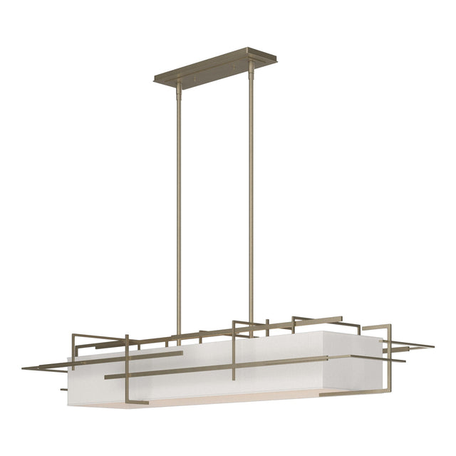 Hubbardton Forge 2020 Soft Gold Flax Shade (SE) Multi Etch Pendant