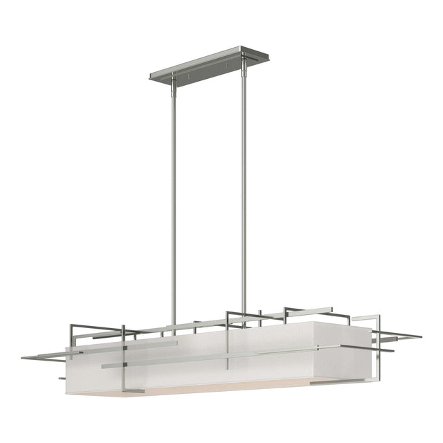 Hubbardton Forge 2020 Sterling Flax Shade (SE) Multi Etch Pendant