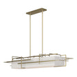 Hubbardton Forge 2020 Modern Brass Flax Shade (SE) Multi Etch Pendant