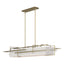 Hubbardton Forge 2020 Modern Brass Flax Shade (SE) Multi Etch Pendant