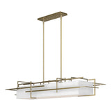 Hubbardton Forge 2020 Modern Brass Natural Anna Shade (SF) Multi Etch Pendant