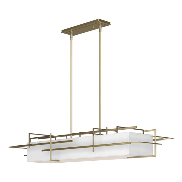 Hubbardton Forge 2020 Modern Brass Natural Anna Shade (SF) Multi Etch Pendant