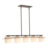 Hubbardton Forge 2009 Dark Smoke Opal Glass (GG) Multi Arc Ellipse 5 Light Pendant
