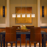 Hubbardton Forge 2009 Dark Smoke Opal Glass (GG) Multi Arc Ellipse 5 Light Pendant