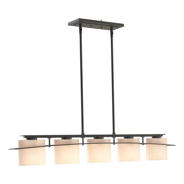 Hubbardton Forge 2009 Black Opal Glass (GG) Multi Arc Ellipse 5 Light Pendant