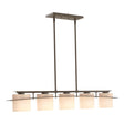 Hubbardton Forge 2009 Bronze Opal Glass (GG) Multi Arc Ellipse 5 Light Pendant