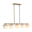 Hubbardton Forge 2009 Soft Gold Opal Glass (GG) Multi Arc Ellipse 5 Light Pendant