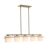 Hubbardton Forge 2009 Soft Gold Opal Glass (GG) Multi Arc Ellipse 5 Light Pendant
