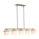 Hubbardton Forge 2009 Sterling Opal Glass (GG) Multi Arc Ellipse 5 Light Pendant