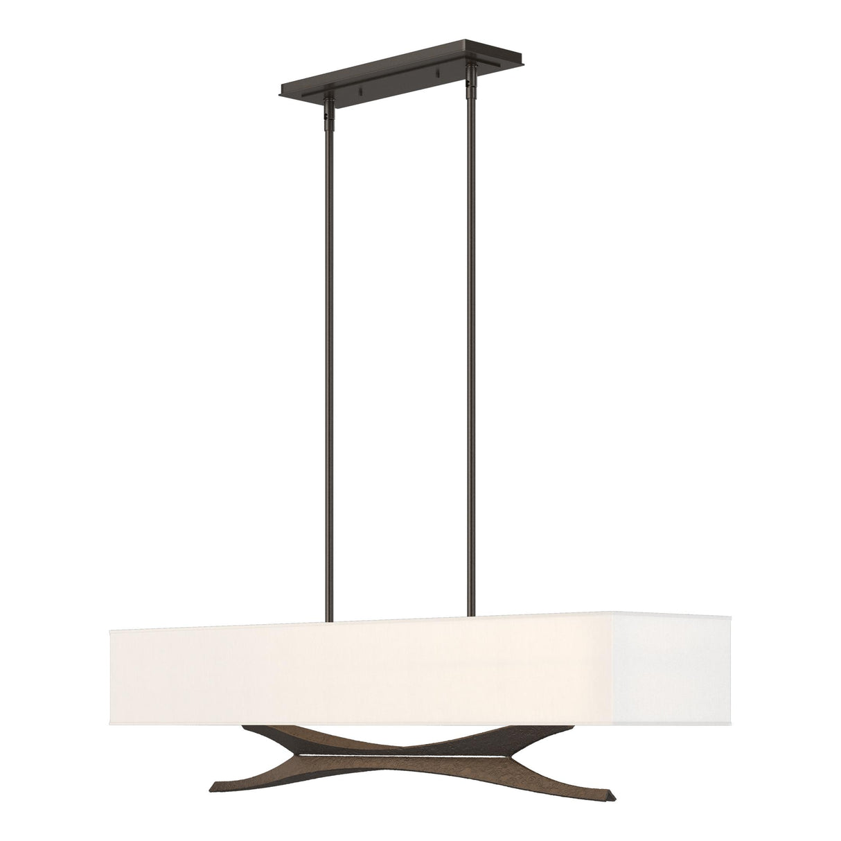 Hubbardton Forge 2013 Oil Rubbed Bronze Natural Anna Shade (SF) Multi Moreau Pendant