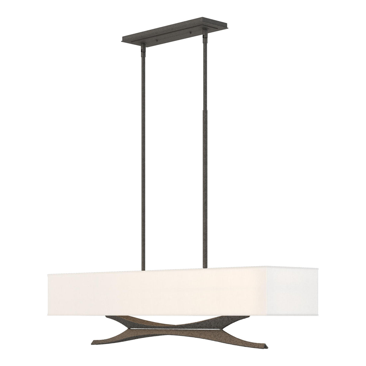 Hubbardton Forge 2013 Natural Iron Natural Anna Shade (SF) Multi Moreau Pendant